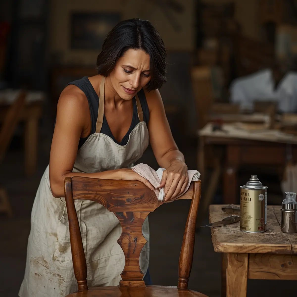 Basic wood furniture cleaning and oiling service